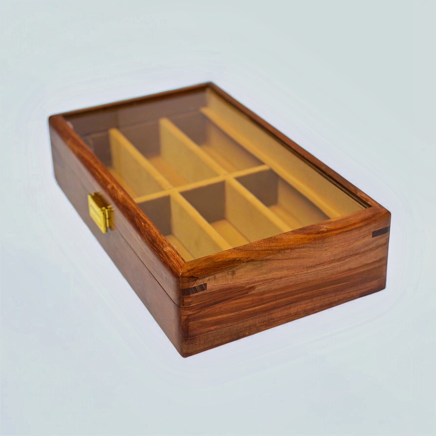 Custom 6 slots Wooden Sunglasses Storage,Custom Retro Eyeglass Glasses Stand Display Tray,Watch Cabinet Case,Birthday Gift for dad him her