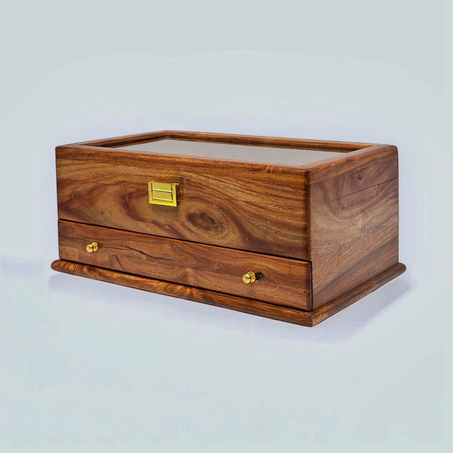 Watch + accesories Organizer Box ( 10 slots + front Drawer)