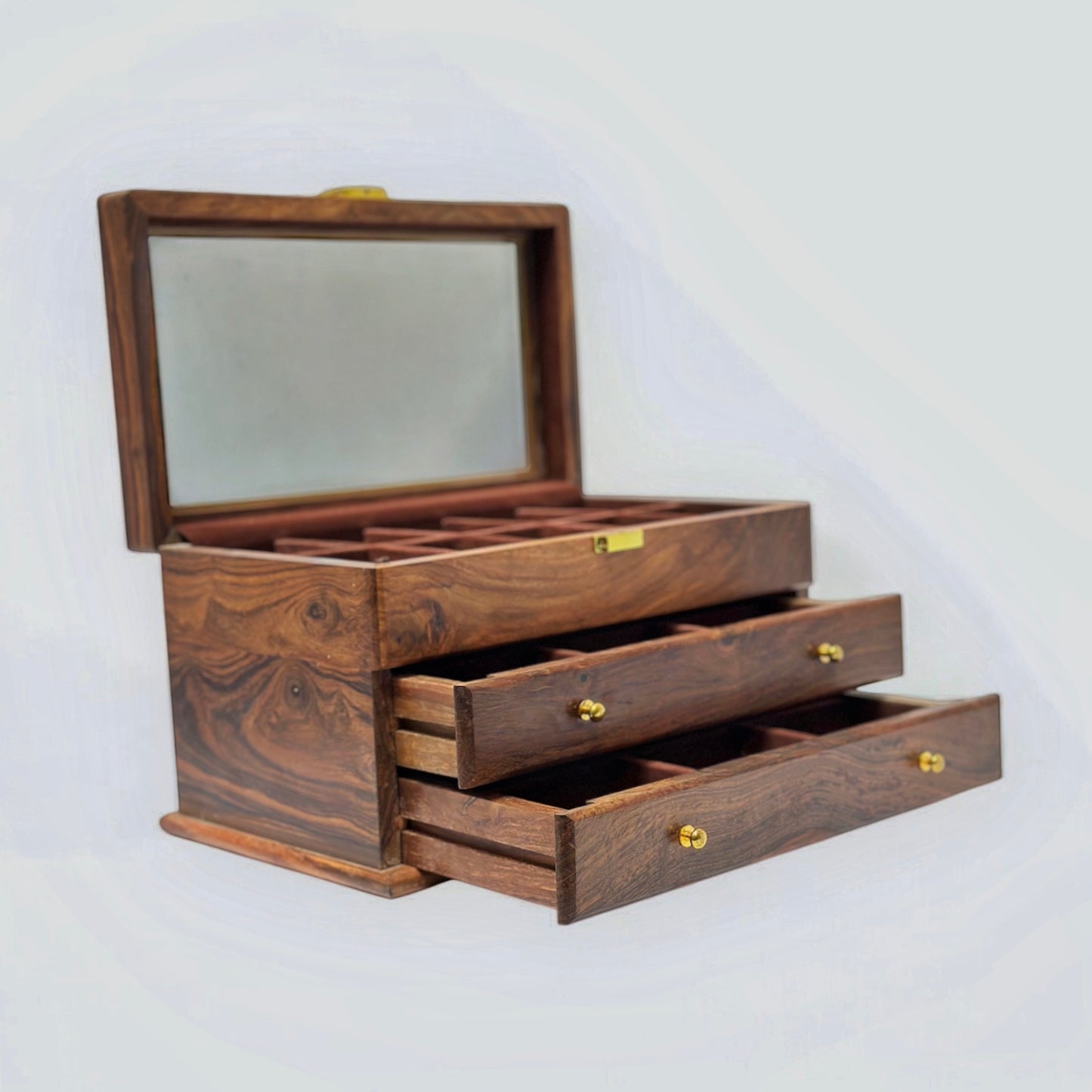 Watch + accesories Organizer Box ( 10 slots + front Drawer)