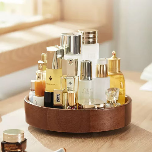 Creative Wood Makeup Organizer for Beauty ToolsProductsJewelry Revolve Cosmetic Storage Tray Cosmetic Organizer Craft Gift Idea