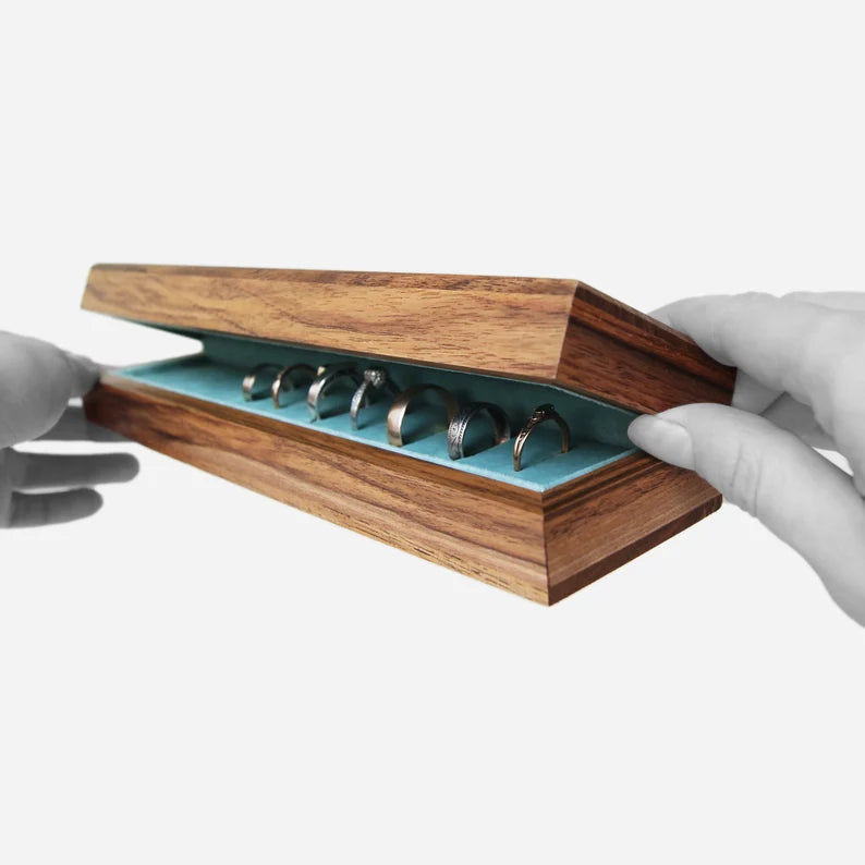 jewelry Box for Rings Personalized Gift for Her Ring Holder Organizer Storage Case Jewelry Organization