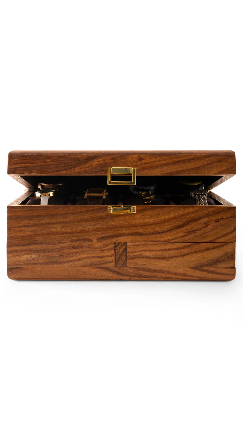 Luxury Wooden Watch Box Side Drawer ( 8slot+2 draz)