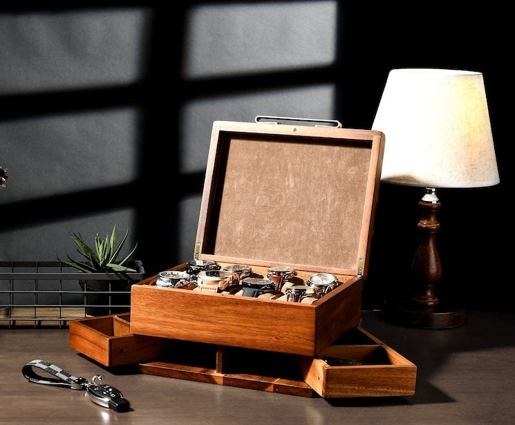 Wood watch cheap box for men