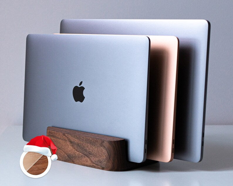 Vertical Holder for Multiple Laptops - MacBook Stand - Space-Saving Design